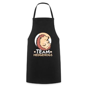 Team Hedgehog Cute Pet Sayings - Cooking Apron - black - Front - AI Model Male 185 dark (185cm)