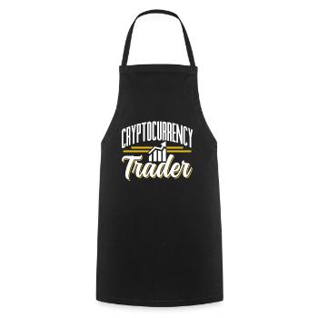 Kryptowährungs Händler Krypto Crypto Trader - Kochschürze - Schwarz - Vorne - AI Model Male 185 dark (185cm)