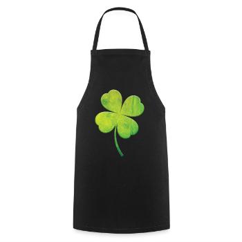 Dye Shamrock Lucky Luck Happy Saint Patrick Day - Cooking Apron - black - Front - AI Model Male 185 dark (185cm)