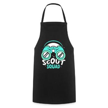 Scout Team Scouting Tent Camp Clan - Tablier de cuisine - noir - Devant - AI Model Male 185 dark (185cm)