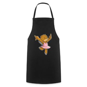Biber Ballerina - Ballett Lustiger Biber - Kochschürze - Schwarz - Vorne - AI Model Male 185 dark (185cm)