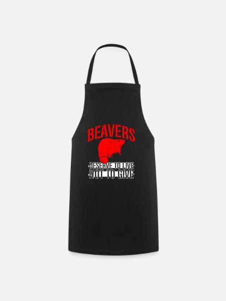 Beaver animal welfare animal rights activiste rongeur - Tablier de cuisine - noir