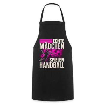Handball Handballerin Frauen Handball - Kochschürze - Schwarz - Vorne - AI Model Male 185 dark (185cm)