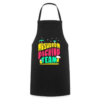 Mushroom Pickers Team Mushroom Pickers Mushroom Pickers Mushroom Pickers - Cooking Apron - black - Front - AI Model Male 185 dark (185cm)