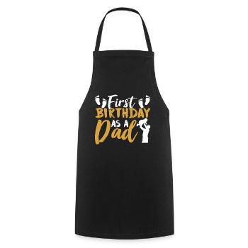 First birthday as daddy daddy dad party - Cooking Apron - black - Front - AI Model Male 185 dark (185cm)