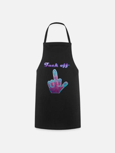 Fuck off - Kochschürze - Schwarz