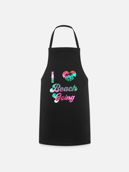 J’adore les vacances à la plage les amateurs de plage plage la plage - Tablier de cuisine - noir