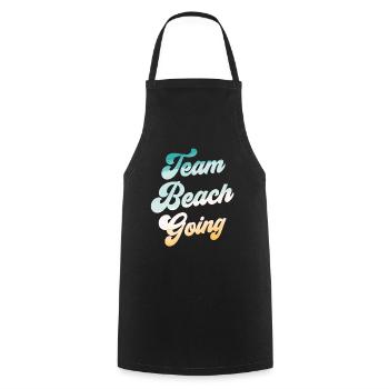 Team Beachgoing Strandurlaub Strand Strandgänger - Kochschürze - Schwarz - Vorne - AI Model Male 185 dark (185cm)