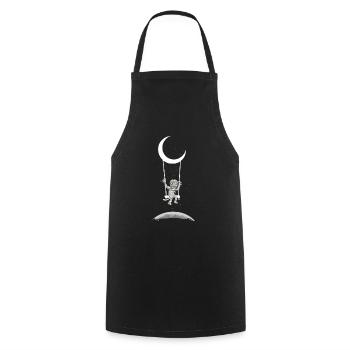 Mummy On Moon Swing Creepy Halloween - Cooking Apron - black - Front - AI Model Male 185 dark (185cm)