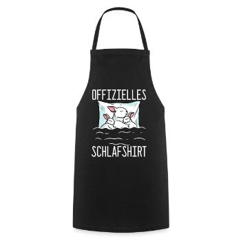 Offizielles Schlafshirt Hase Schlafanzug Hase - Kochschürze - Schwarz - Vorne - AI Model Male 185 dark (185cm)