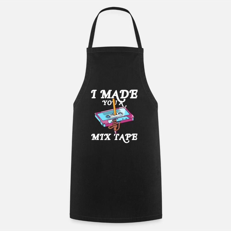 I Made You A Mixtape Classic Audio Tape Bleistift - Kochschürze - Schwarz