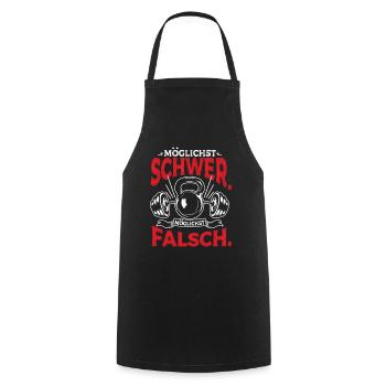 Möglichst Schwer Möglichst Falsch Bodybuilding - Kochschürze - Schwarz - Vorne - AI Model Male 185 dark (185cm)