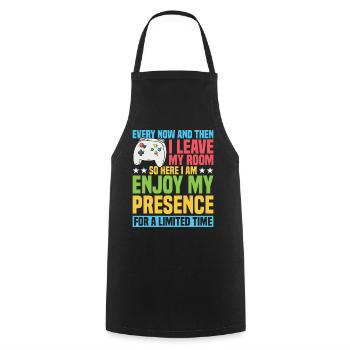 Conception de jeux pour les joueurs - Tablier de cuisine - noir - Devant - AI Model Male 185 dark (185cm)