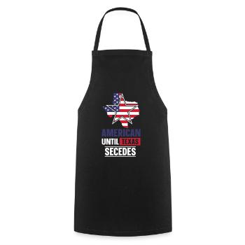 Les Américains jusqu’à la sécession des Texans du Texas - Tablier de cuisine - noir - Devant - AI Model Male 185 dark (185cm)