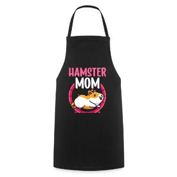 Hamster Mom Pet Owner Cute - Cooking Apron - black - Front - AI Model Male 185 dark (185cm)