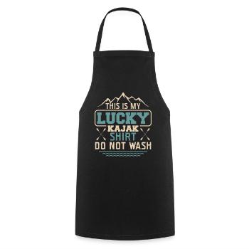 This is my lucky kayak that - Cooking Apron - black - Front - AI Model Male 185 dark (185cm)