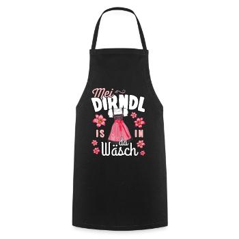 Ersatz Dirndl Shirt Mädchen Trachtenshirt Damen - Kochschürze - Schwarz - Vorne - AI Model Male 185 dark (185cm)
