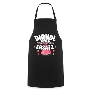 Ersatz Dirndl T-Shirt Damen Trachtenshirt Mädchen - Kochschürze - Schwarz - Vorne - AI Model Male 185 dark (185cm)