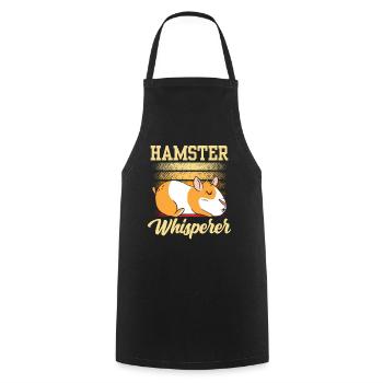 Hamster Whisperer Owner Cute Pet - Cooking Apron - black - Front - AI Model Male 185 dark (185cm)
