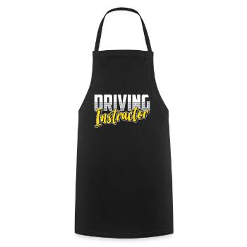 Driving instructor Learner driving school driving lesson - Cooking Apron - black - Front - AI Model Male 185 dark (185cm)