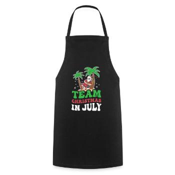 L’équipe Weihnachten Im Juli Santa Christmas en juillet - Tablier de cuisine - noir - Devant - AI Model Male 185 dark (185cm)