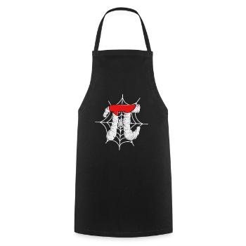 Pi Spider Web - Drôle de Pi Math Halloween - Tablier de cuisine - noir - Devant - AI Model Male 185 dark (185cm)