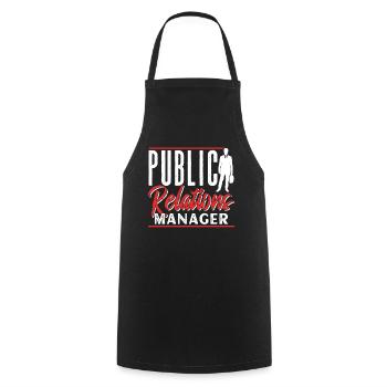 Public Relations Manager PR Job Profession - Cooking Apron - black - Front - AI Model Male 185 dark (185cm)