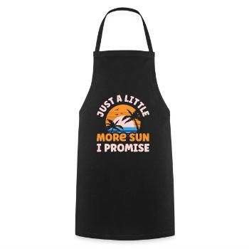 Juste un peu plus de plage promise au soleil - Tablier de cuisine - noir - Devant - AI Model Male 185 dark (185cm)
