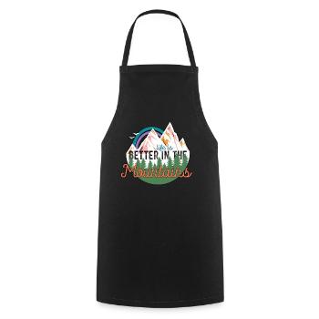 Life Is Better In The Hiking Mountains Camping - Cooking Apron - black - Front - AI Model Male 185 dark (185cm)