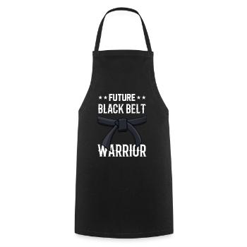 Future ceinture noire guerrier ceinture noire - Tablier de cuisine - noir - Devant - AI Model Male 185 dark (185cm)