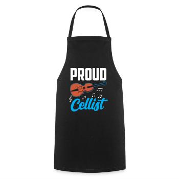 Proud cellist cello cellist cello musician - Cooking Apron - black - Front - AI Model Male 185 dark (185cm)