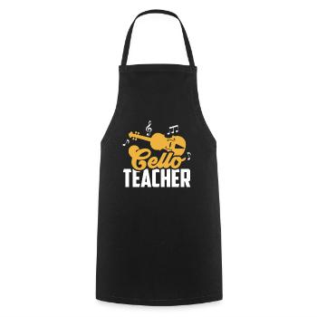 Cello Teacher Cello Teacher Cellos Musician Cellist - Cooking Apron - black - Front - AI Model Male 185 dark (185cm)