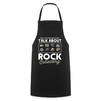 Rock Collecting Geology Geologist - Cooking Apron - black - Front - AI Model Male 185 dark (185cm)