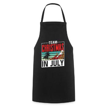 Team Weihnachten Im Juli Santa Christmas In July - Kochschürze - Schwarz - Vorne - AI Model Male 185 dark (185cm)