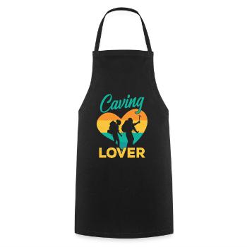 Cave lovers Cave Hiking Caving Cave - Cooking Apron - black - Front - AI Model Male 185 dark (185cm)