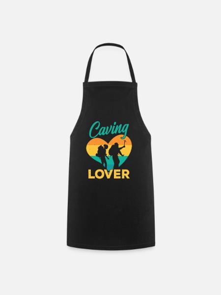 Cave lovers Cave Hiking Caving Cave - Cooking Apron - black