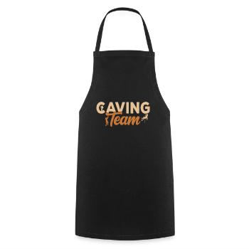 Höhlenforschung Team Höhlenwandern Caving Cave - Cooking Apron - black - Front - AI Model Male 185 dark (185cm)