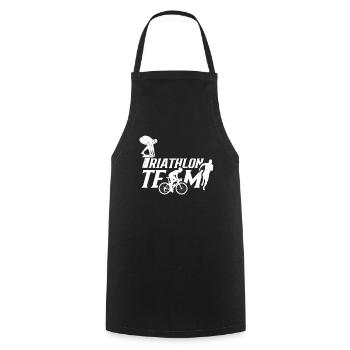 Triathlon Team Triathlet Triathletin Triathlons - Kochschürze - Schwarz - Vorne - AI Model Male 185 dark (185cm)
