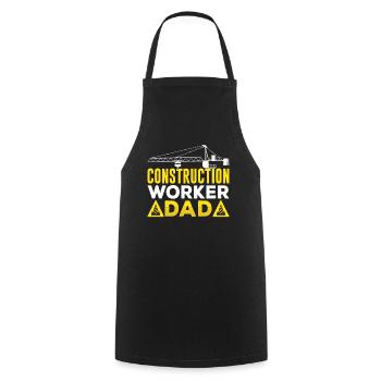 Bauarbeiter Vater Teamwork Team Baustelle Bau - Kochschürze - Schwarz - Vorne - AI Model Male 185 dark (185cm)