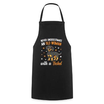 Cute Dachshund Mom - Cooking Apron - black - Front - AI Model Male 185 dark (185cm)