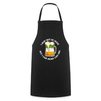 Irlande Irlandais drôle de dicton de la Saint-Patrick - Tablier de cuisine - noir - Devant - AI Model Male 185 dark (185cm)