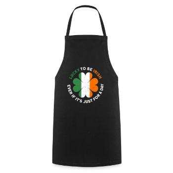 Irlande Irlandais drôle de dicton de la Saint-Patrick - Tablier de cuisine - noir - Devant - AI Model Male 185 dark (185cm)