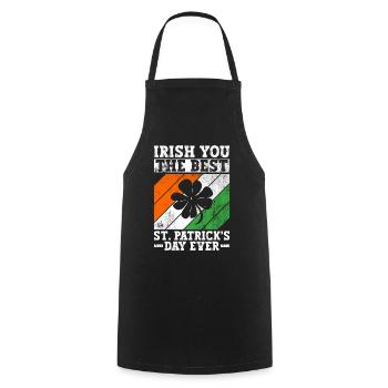 Ireland Irish Funny Saying St Patrick's Day - Cooking Apron - black - Front - AI Model Male 185 dark (185cm)