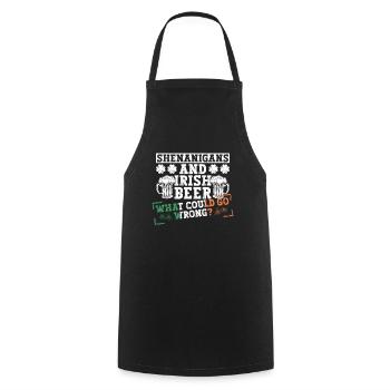 Irland Irisch Lustig Spruch St Patricks Day - Kochschürze - Schwarz - Vorne - AI Model Male 185 dark (185cm)