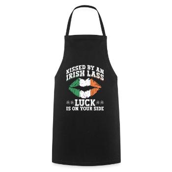 Irlande Irlandais drôle de dicton de la Saint-Patrick - Tablier de cuisine - noir - Devant - AI Model Male 185 dark (185cm)