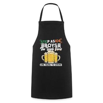 Ireland Irish Funny Saying St Patrick's Day - Cooking Apron - black - Front - AI Model Male 185 dark (185cm)