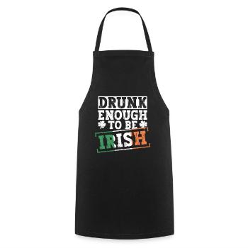 Irlande Irlandais drôle de dicton de la Saint-Patrick - Tablier de cuisine - noir - Devant - AI Model Male 185 dark (185cm)