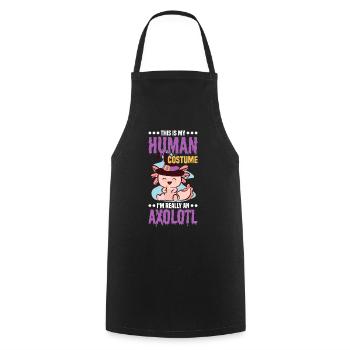 C’est mon costume humain, qui - Tablier de cuisine - noir - Devant - AI Model Male 185 dark (185cm)