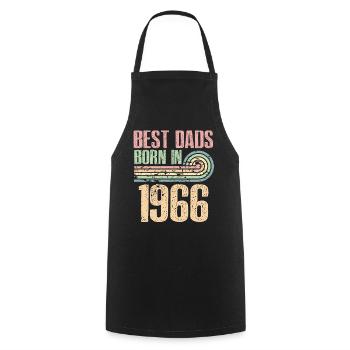 The best fathers were born in 1966, 57 years old, - Cooking Apron - black - Front - AI Model Male 185 dark (185cm)