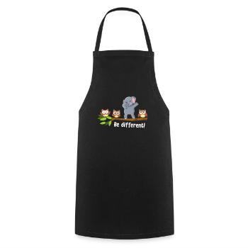 Be Different Elephant Be You Autism Elephant - Cooking Apron - black - Front - AI Model Male 185 dark (185cm)
